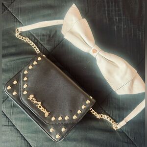Betsey Johnson Bow Crossbody Quilted Bag